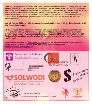 Flyer OneBillion Rising 2